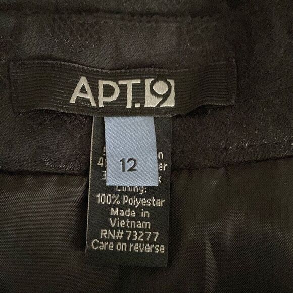 🔥3/$20🔥 Apt. 9 black floral lace pattern skirt size 12 - Picture 9 of 12